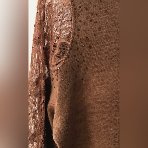 BEDO Acrylic Dress in Cognac• Size: XSmall - Picture 2 of 4